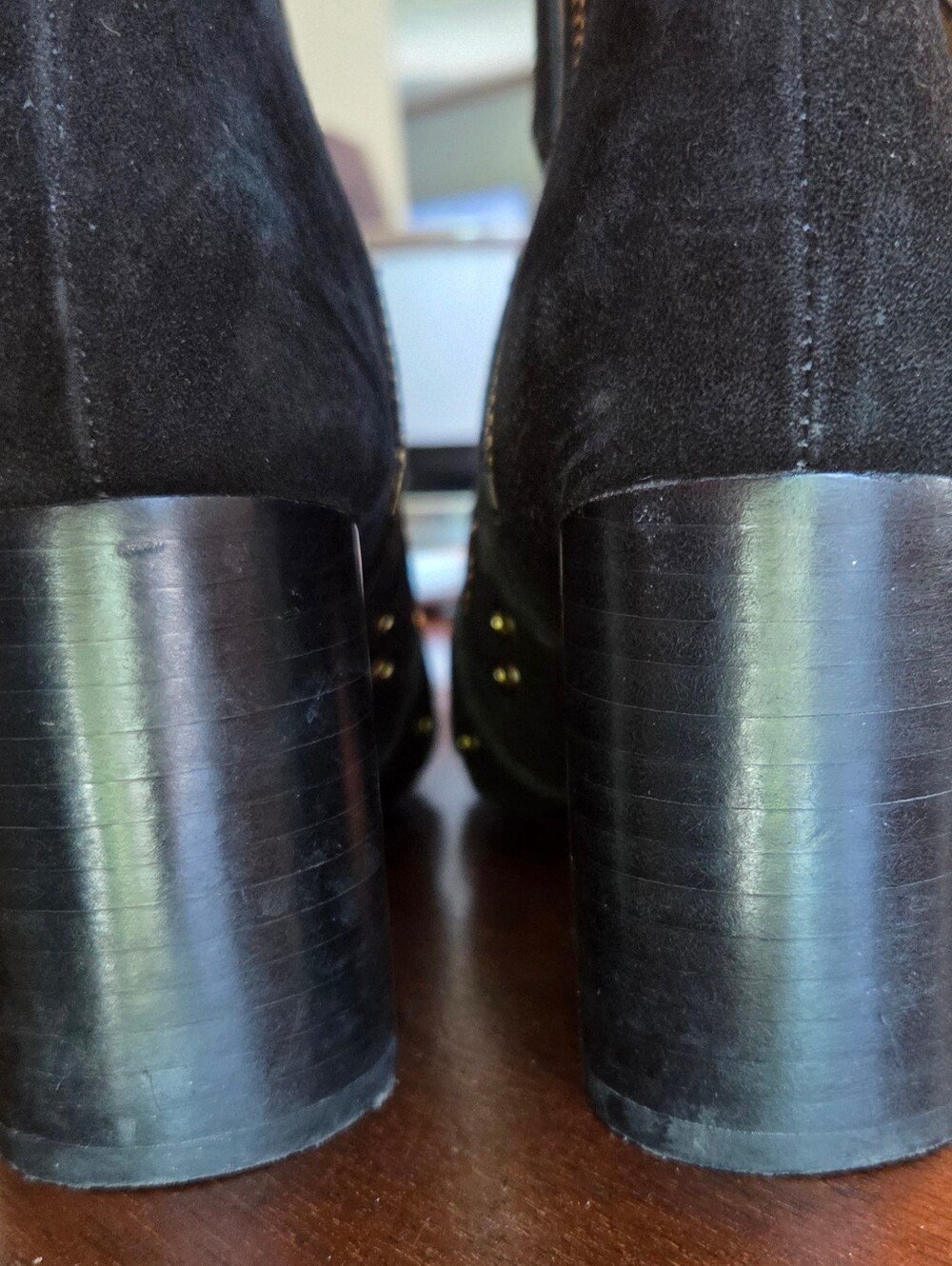 & Other Stories Multi Buckle Maximalist Black Leather Ankle Boots Size 6.5 - Picture 6 of 11
